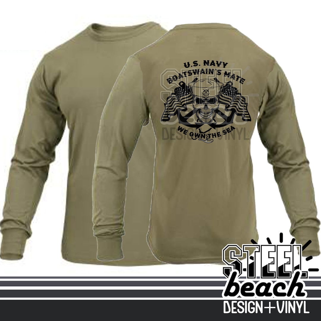 Navy Boatswain's Mate Long Sleeve Shirt Coyote Brown Military Uniform