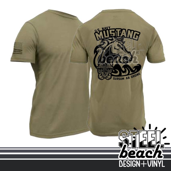 Military Mustang T-shirt - Coyote Brown Military Uniform