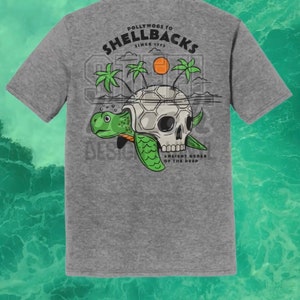 Shellback Turtle T-Shirt - Ancient Order of the Deep - Navy Veteran Nostalgia Pollywog 1775