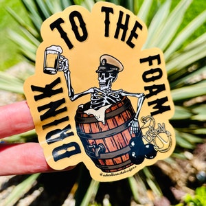 CPO Chief Sticker - CPO Drink to the Foam Decal - Military Chief Pride Veteran