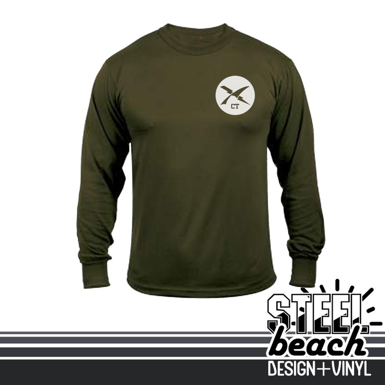 Navy Secret Squirrel Coyote Brown Military Long Sleeve Shirt Intelligence CT IS