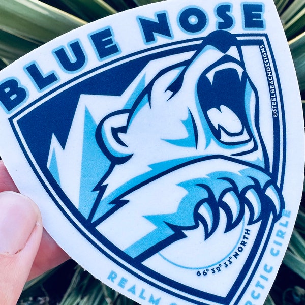Blue Nose Sticker - Navy Decal - Realm of the Arctic Circle
