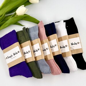 7 Color options Natural Bamboo and Cotton Women's Socks, Breathable Comfy Organic Socks, Spring Socks, summer socks
women bamboo socks
ladies socks
purple socks
khaki socks
natural socks for women