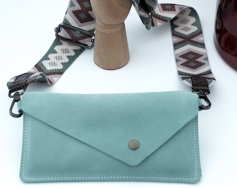 Bolso de cinturón ajustado de cuero de gamuza personalizado, Crossbody Companion, bolso de festival, bolso de cintura, riñonera, riñonera, bolso Gee, bolso simple