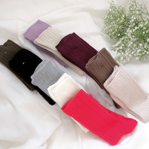 Simple Stylish High Quality Cotton Socks, Boot Socks, Breathable All-day Socks, Vegan Socks, Comfyfit, 10 Color Available image 1