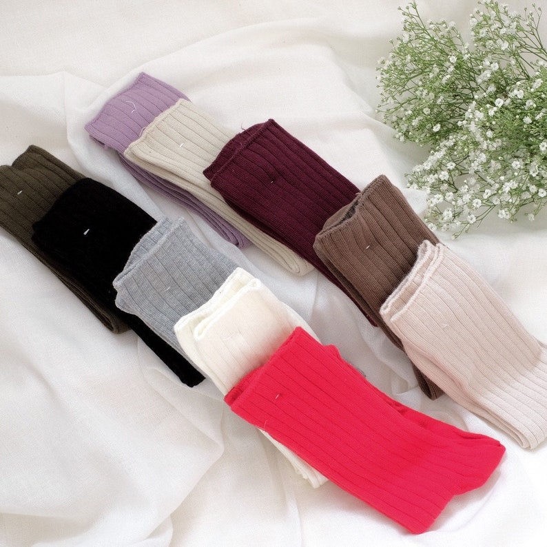 Simple Stylish High Quality Cotton Socks, Boot Socks, Breathable All-day Socks, Vegan Socks, Comfyfit, 10 Color Available image 1