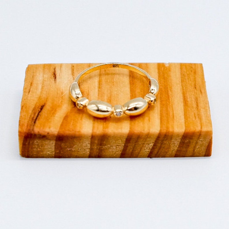 Unique Ring 925 Sterling Silver Ring 18K Gold Plated Ring Gift For Her Bubble Ring Gemstone Ring Handmade Woman Jewellery Zircon Ring