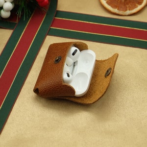 Custodia per Airpod in vera pelle fatta a mano, custodia per Airpod Pro, portamonete, portachiavi, custodia portachiavi, portafoglio per Apple Airpod, supporto per Airpod