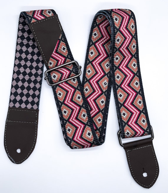 Personalized Handmade Guitar Strap Adjustable Guitar Strap Etsy
