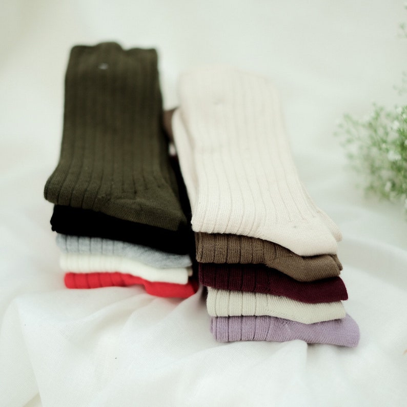 Simple Stylish High Quality Cotton Socks, Boot Socks, Breathable All-day Socks, Vegan Socks, Comfyfit, 10 Color Available image 4