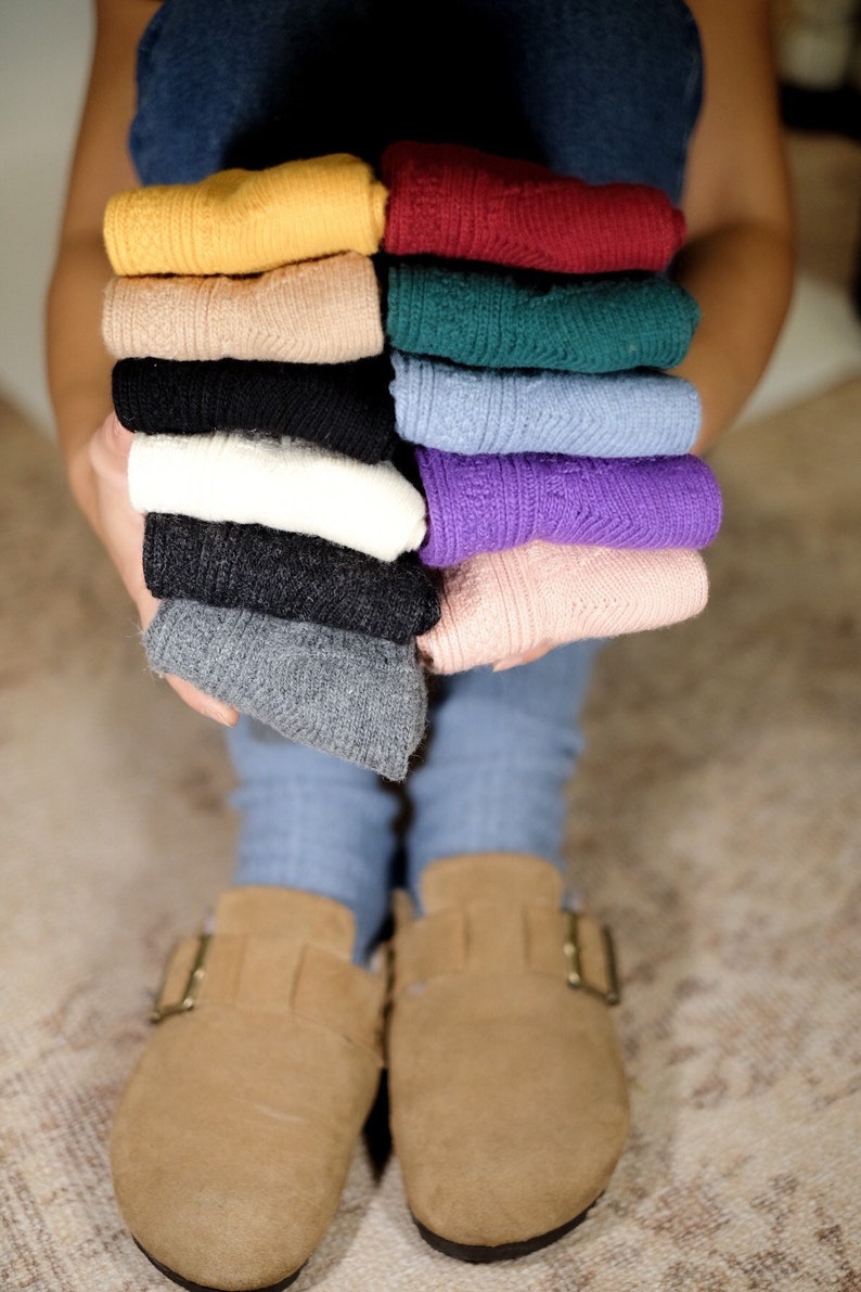 Warme, gemütliche Wollsocken, hochwertige Lammwollsocken für Frauen, 12 Farben Bio-Outdoor-Indoor-Socken, Gestrickte Socken, Geschenk für Sie, für Mama Purple