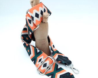 Correa de algodón tejido para bolso de cámara: Correa ajustable de repuesto Aztec para bolso cruzado