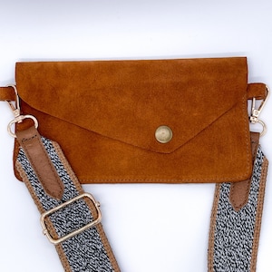 Sac banane personnalisé en cuir suédé, sac bandoulière, sac de festival, sac banane, sac banane, sac banane, sac Gee, sac simple