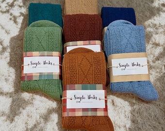 Calcetines de lana cálidos de invierno, calcetines de lana de oveja unisex, calcetines orgánicos para interiores y exteriores, calcetines de lana merino, calcetines de punto, calcetines para hombre, regalo para él