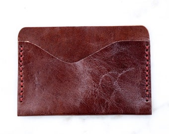 Genuine Leather Card Holder Wallet, Business Card Holder, Handmade Cardholder, Hand Stitched Card Holder, Hand Craft Slim Card Holder Case