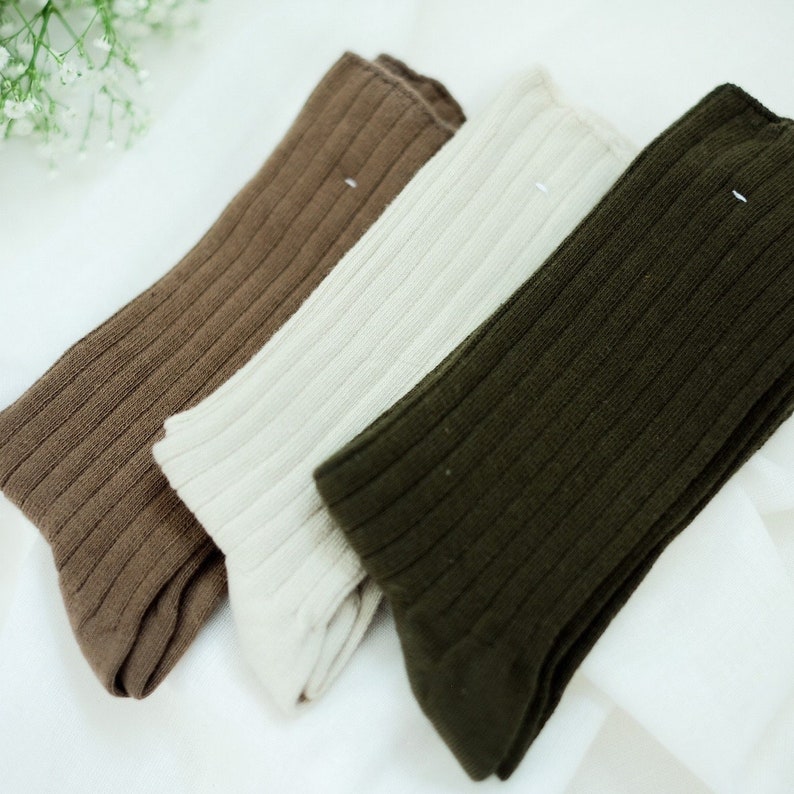 Simple Stylish High Quality Cotton Socks, Boot Socks, Breathable All-day Socks, Vegan Socks, Comfyfit, 10 Color Available image 2