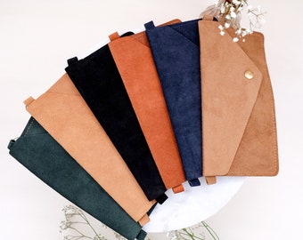 Riñonera de piel de ante personalizada: riñonera cruzada hecha a mano