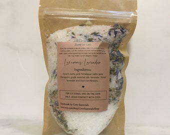 Luxurious Lavender Bath Salt Soak - Lavender Bath Salt Blend, Bath Products, Natural Organic Bath Products, Aromatherapy, Bath Salt Blend