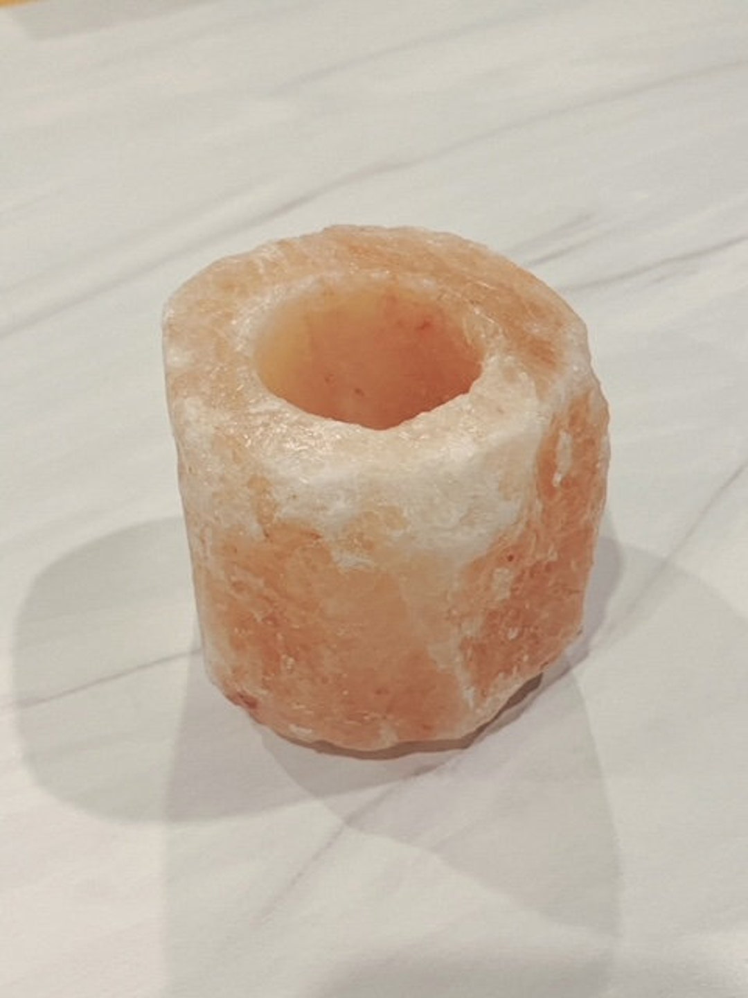 Pink Himalayan Salt Candle Holder Rock Salt Candle Holder, Pink