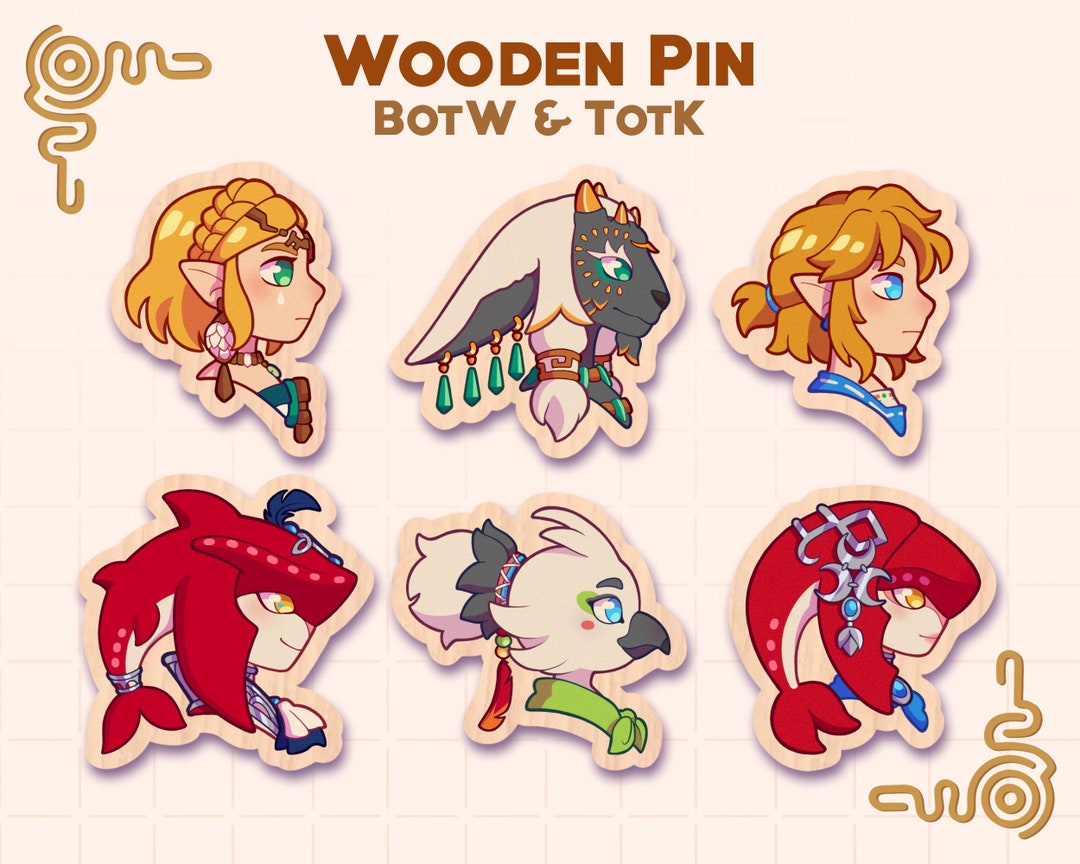 Zelda Botw & Totk Wooden Pins Etsy