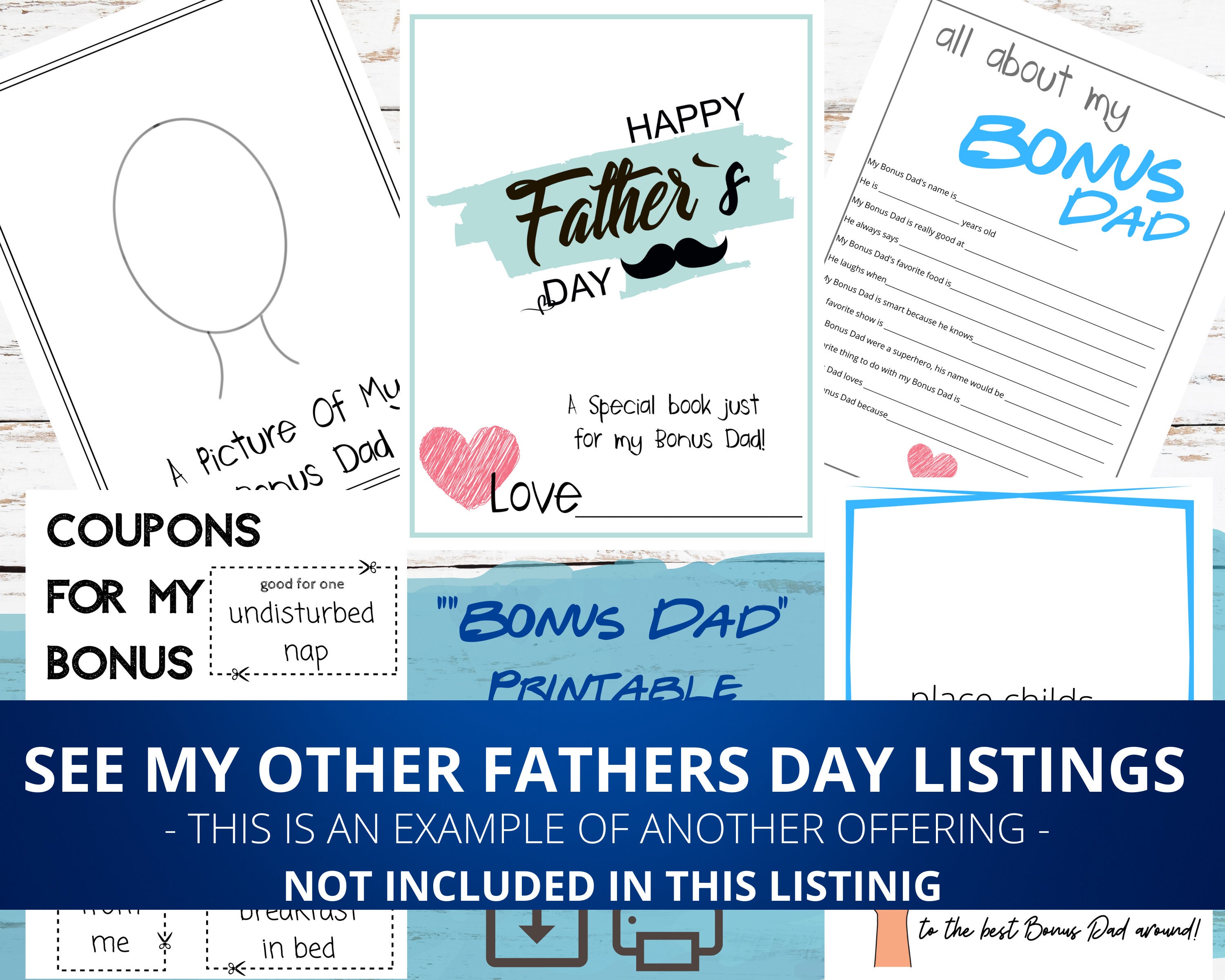 All About My Bonus Dad - Father's Day Questionnaire - Survey ...