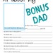 All About My Bonus Dad - Father's Day Questionnaire - Survey ...