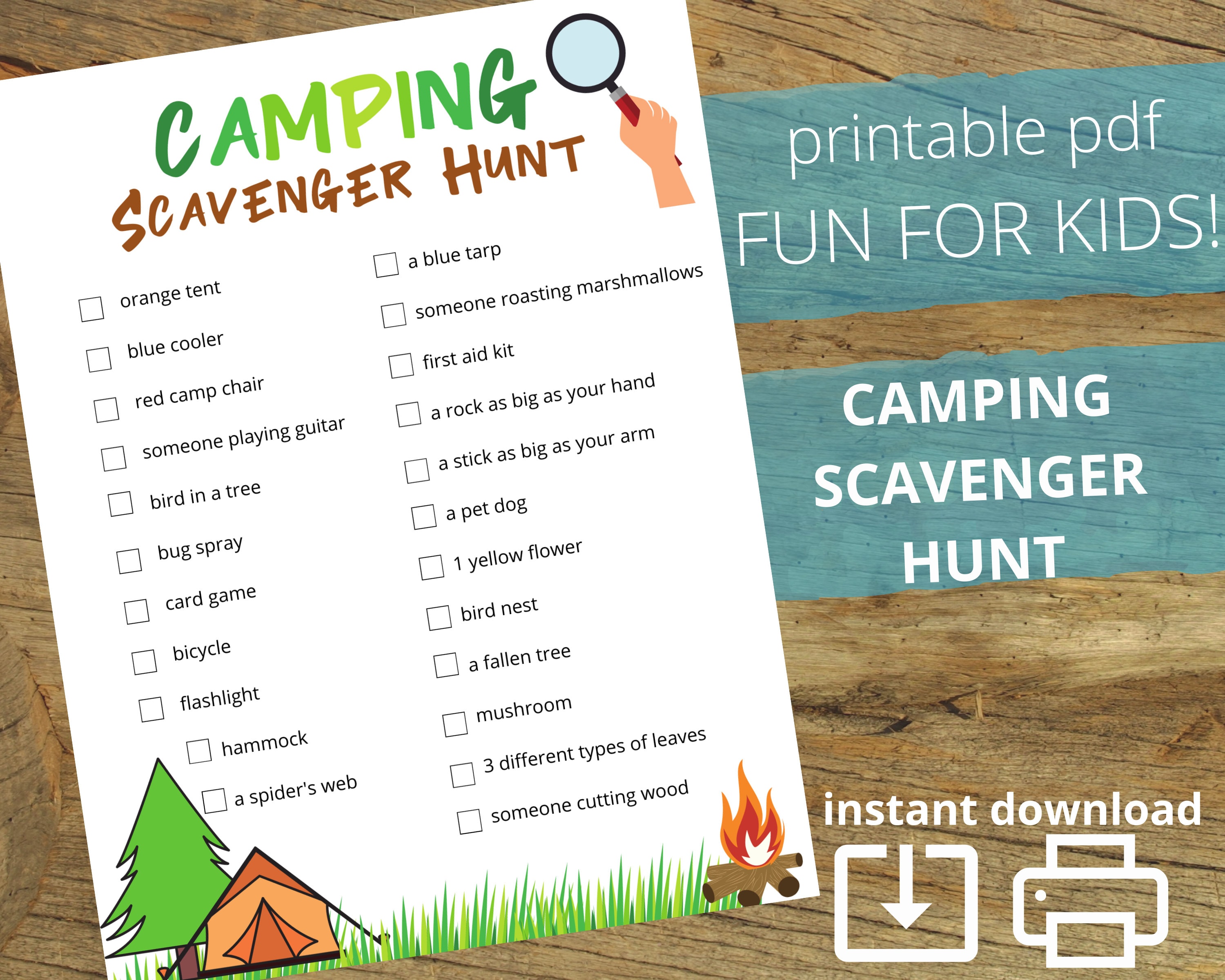 Camping Scavenger Hunt Ideas