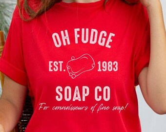 Oh Fudge Soap Co shirt, Ralphie A Christmas Story funny vintage tee, frageelay leg lamp must be italian, matching family tops, pink bunny