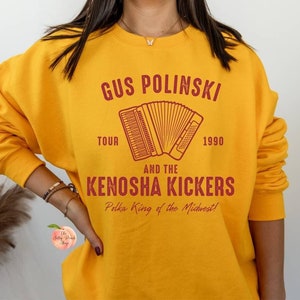 Gus Polinski Kenosha Kickers polka king crewneck sweatshirt, vintage home alone Christmas funny matching family movie tops, Kevin Harry Marv