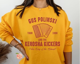 Gus Polinski Kenosha Kickers polka king crewneck sweatshirt, vintage home alone Christmas funny matching family movie tops, Kevin Harry Marv