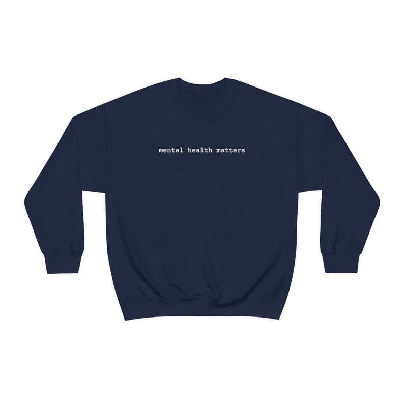 Mental Health Matters sweatshirt, Anxiety state of mind since birth, anti social club staying home awareness introvert overthinker comfy top Bild 9