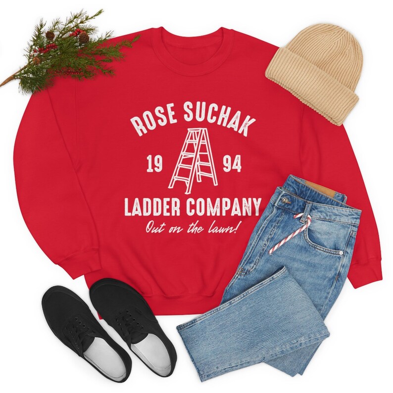 Rose Suchak Ladder Company sweatshirt, The Santa Clause Tim Allen Christmas movie matching funny family crewneck tops, Judy hot cocoa Bild 2