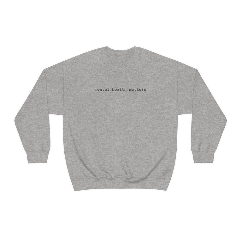 Mental Health Matters sweatshirt, Anxiety state of mind since birth, anti social club staying home awareness introvert overthinker comfy top Bild 7