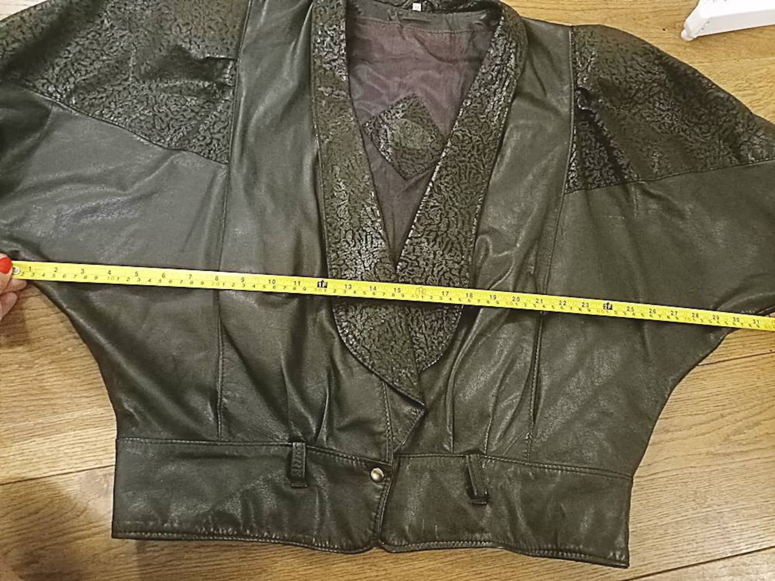 80s SHOULDER PAD JACKET M 12 90s Vintage Leather Jacket Etsy