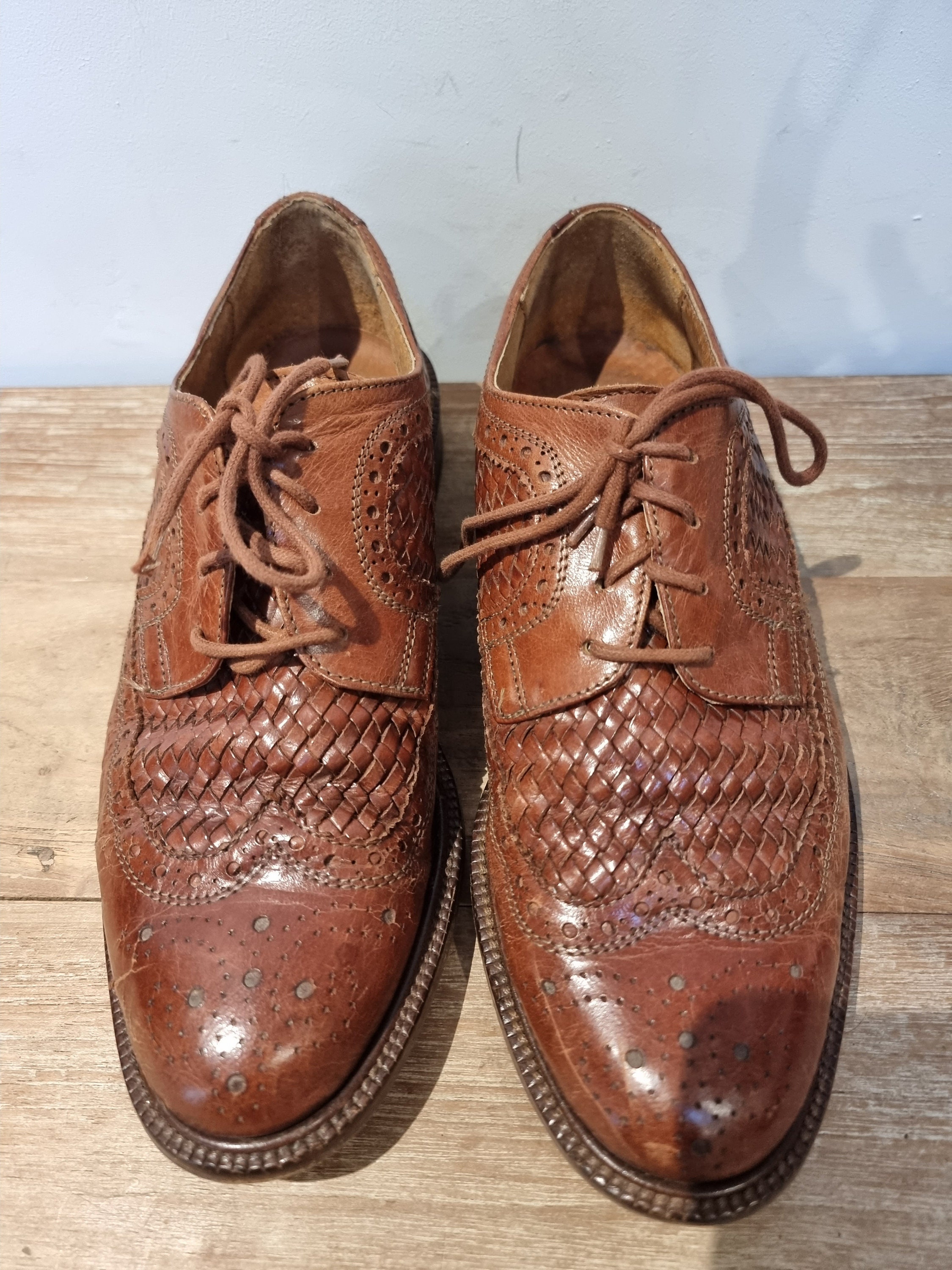 woven derby shoes