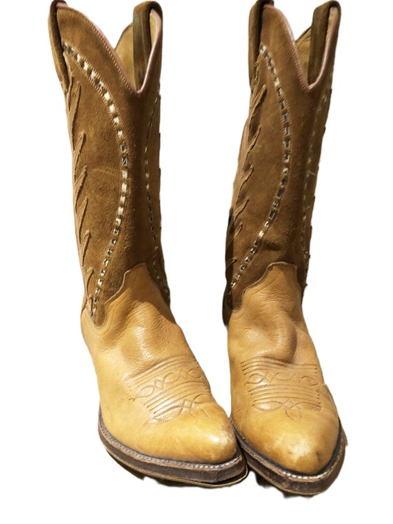 Children COWBOY LEATHER BOOTS Size 36, Girls West… - image 3