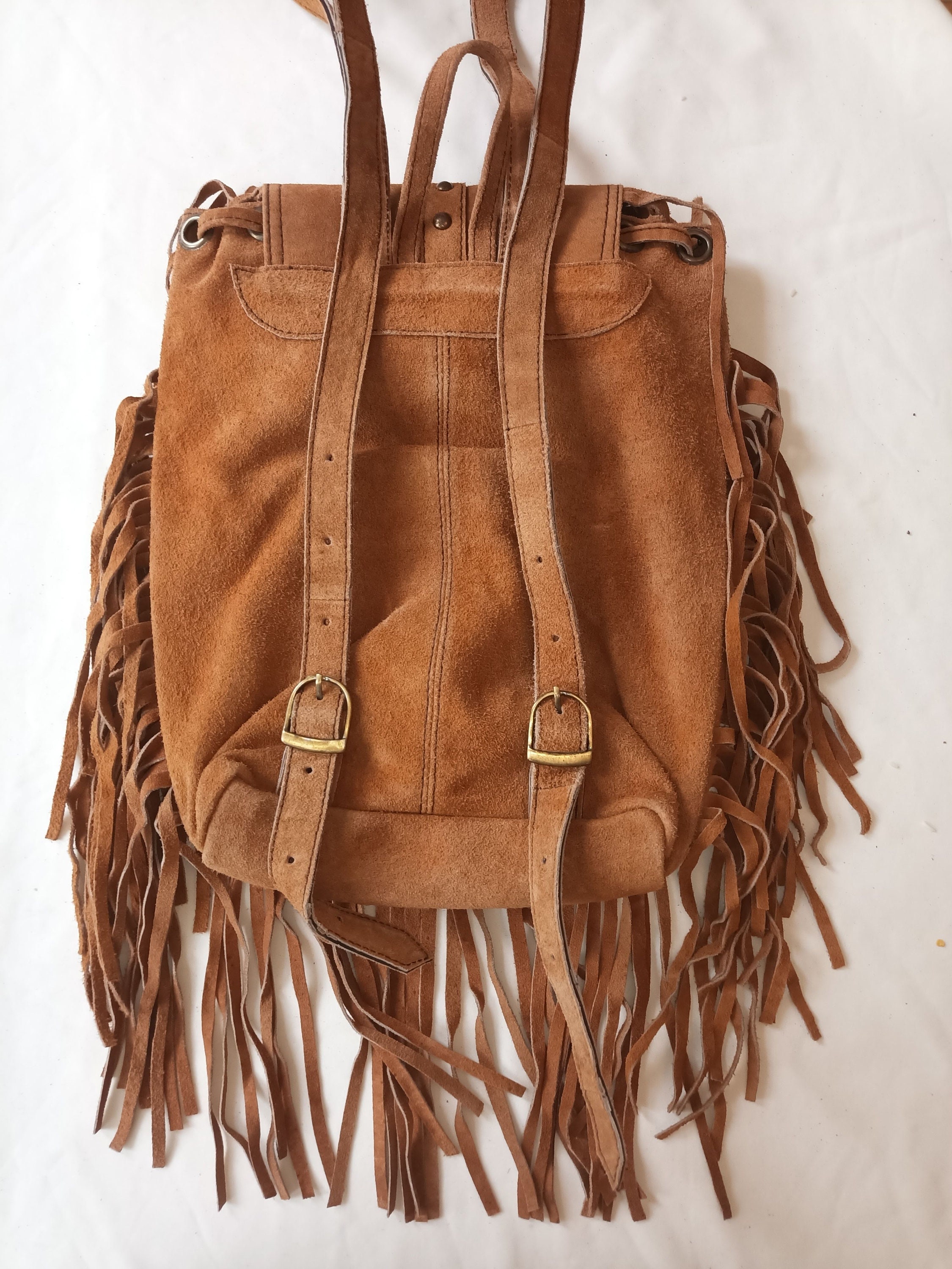 Source New Western Style Hair On Hide Fur Suede Leather Fringe Bag