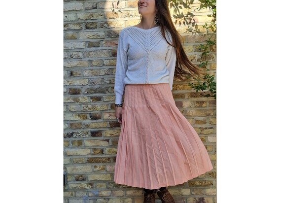 Pleated Wool Maxi Skirt in Dusty Pink Size 16 L Warm Winter Skirt for Women Boho Midi Autumn Skirt Cottagecore Outfit Etsy UK