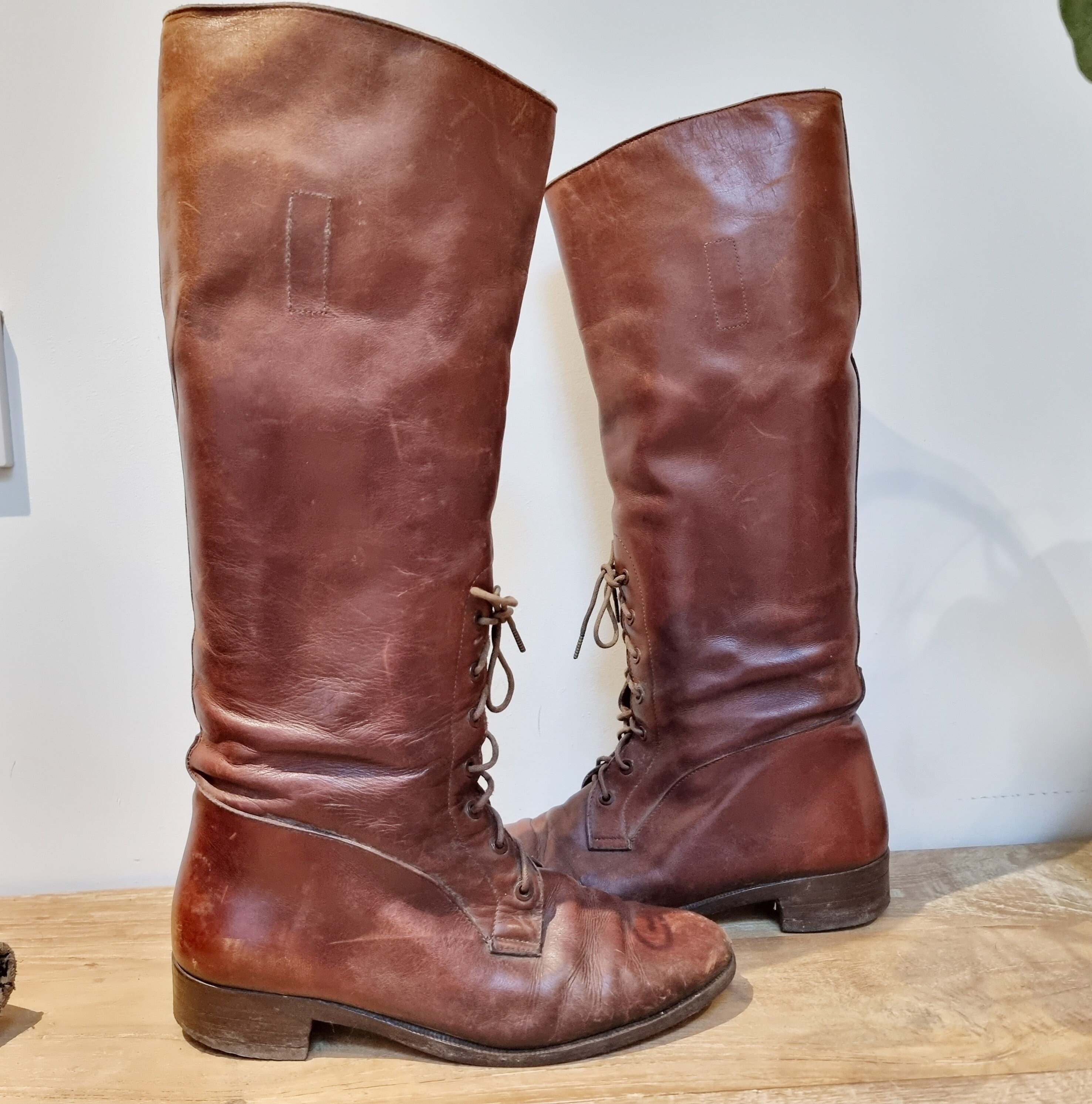 RALPH LAUREN Leather Boots 37 4 6 Vintage Designer Riding - Etsy Norway