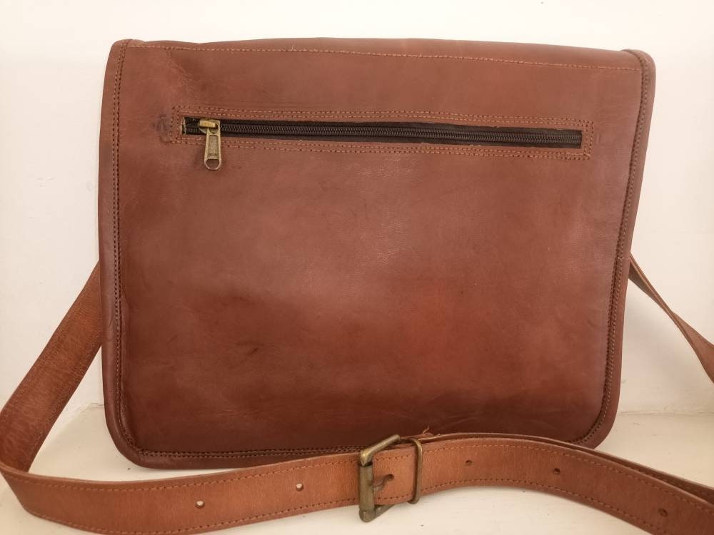 Hippie Messenger Bag Women's Leather Briefcase Boho - Etsy UK