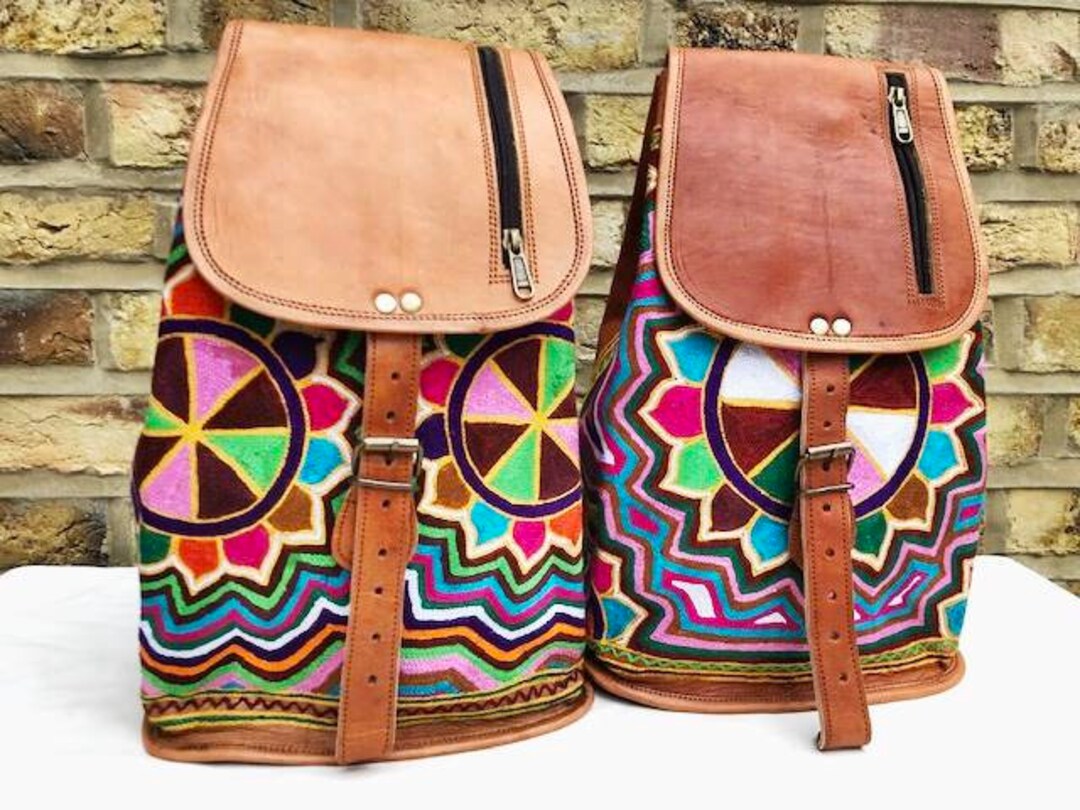 HIPPIE LEATHER BACKPACK Bolso Boho mujer - España