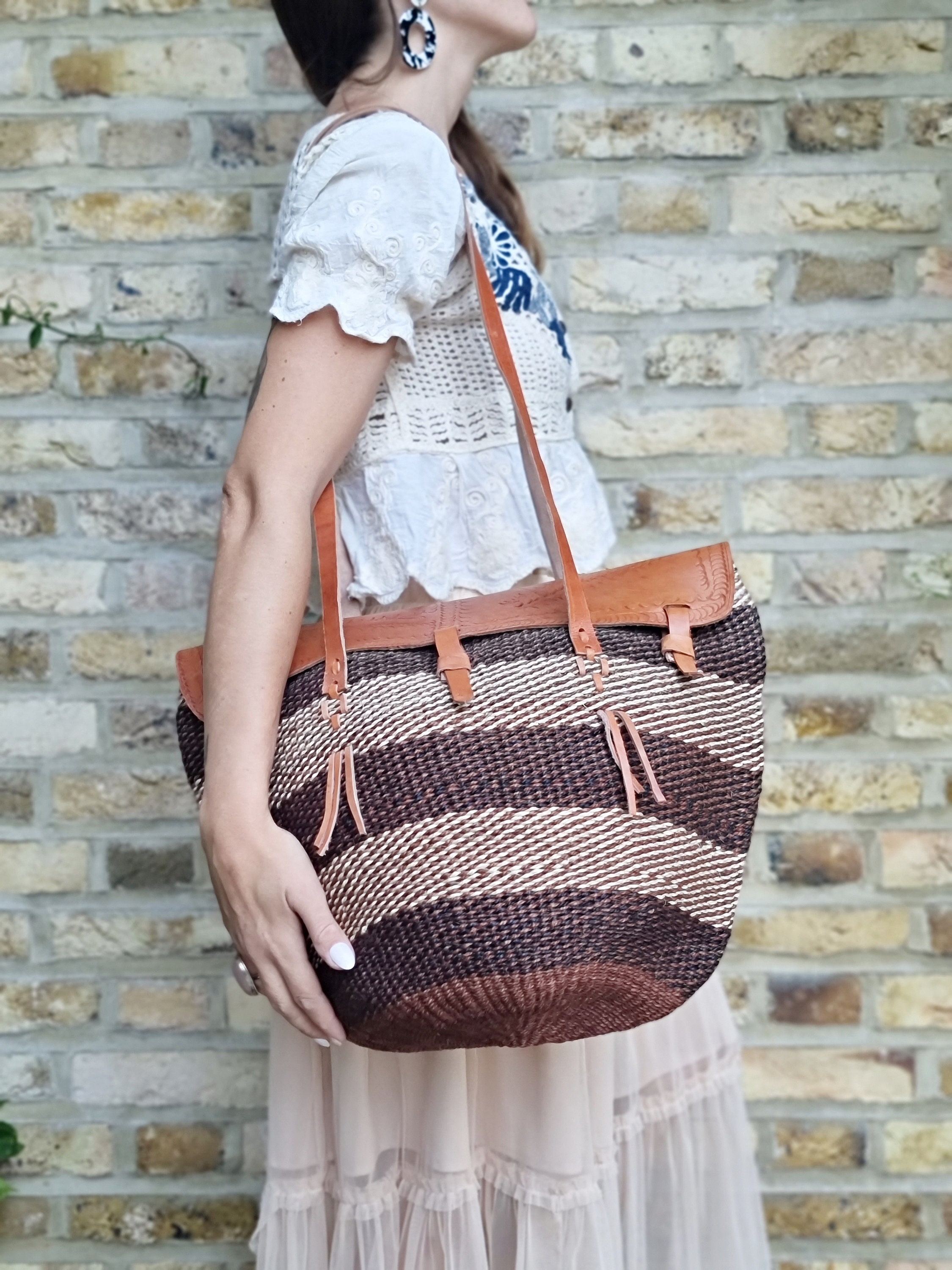 Leather Bucket Bag | Handmade leather crossbody bag by KMM & Co.