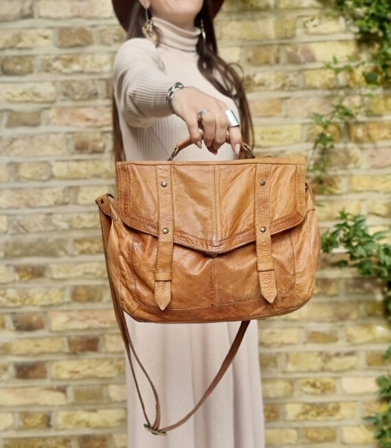 Light Brown Leather Convertible Hip Belt Crossbody Hands Free Small Bag -  Handcrafted Convertible Leather Backpacks and Purses for Daily or  Motorcycle