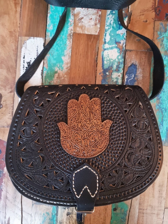 SUNFLOWER LEATHER Bag Vintage Hippie Purse Women's Boho 