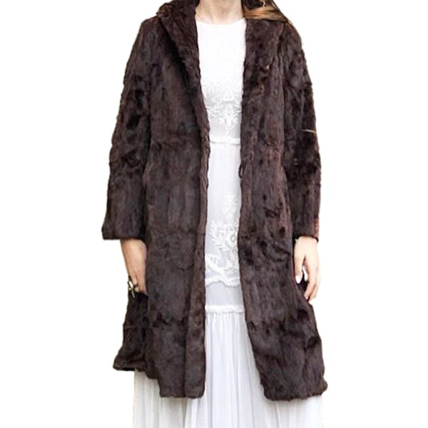 Short vintage fur coat