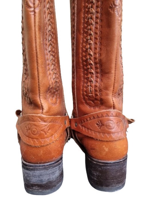 Vintage WESTERN LEATHER BOOTS for Women Size 37, … - image 4