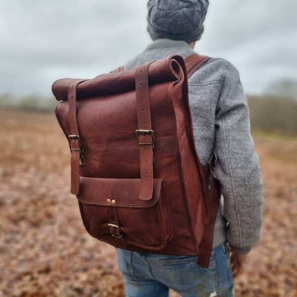 Backpack Roll Top Etsy