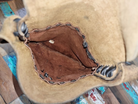 Small Suede Leather Bag - Boho Shoulder Bag - Han… - image 8
