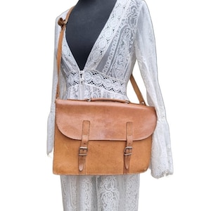 BORSA SCUOLA VINTAGE anni ’70, ventiquattrore in pelle da donna, borsa a tracolla grande anni ’60, borsa per laptop 15”, borsa da studente retrò, borsa universitaria