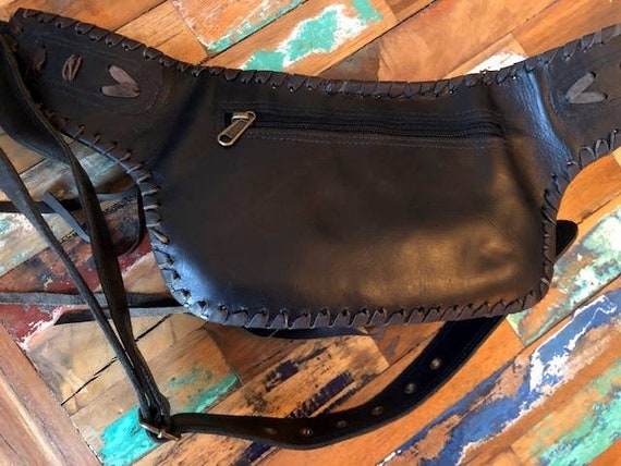 Boho LEATHER PACK Vintage Bum Bag - Etsy España